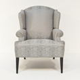Parker and Farr Storyteller Chair in Grey Silk and Linen Fabric